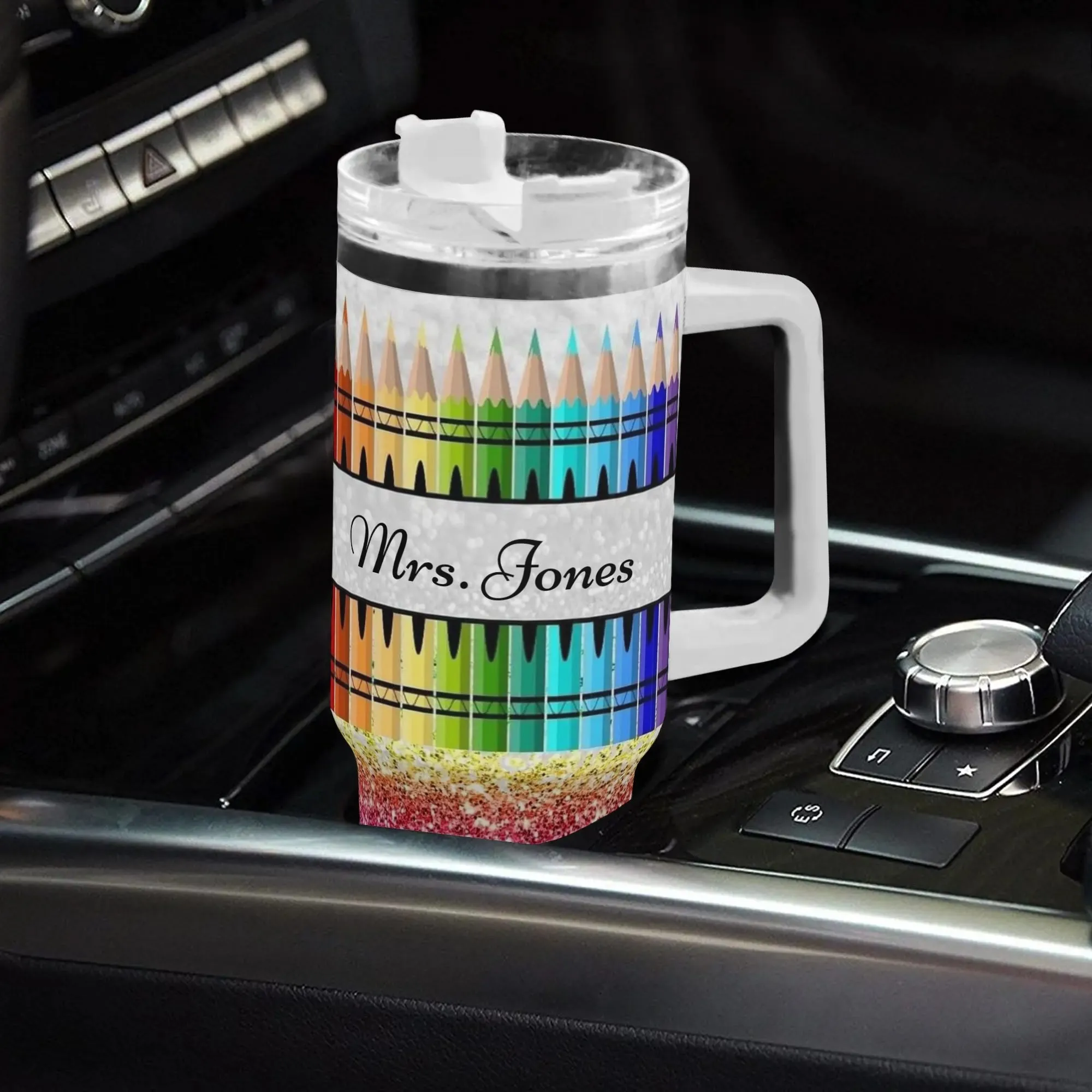 COLORED PENCIL Mood 40oz Stainless Steel Tumbler With Straw