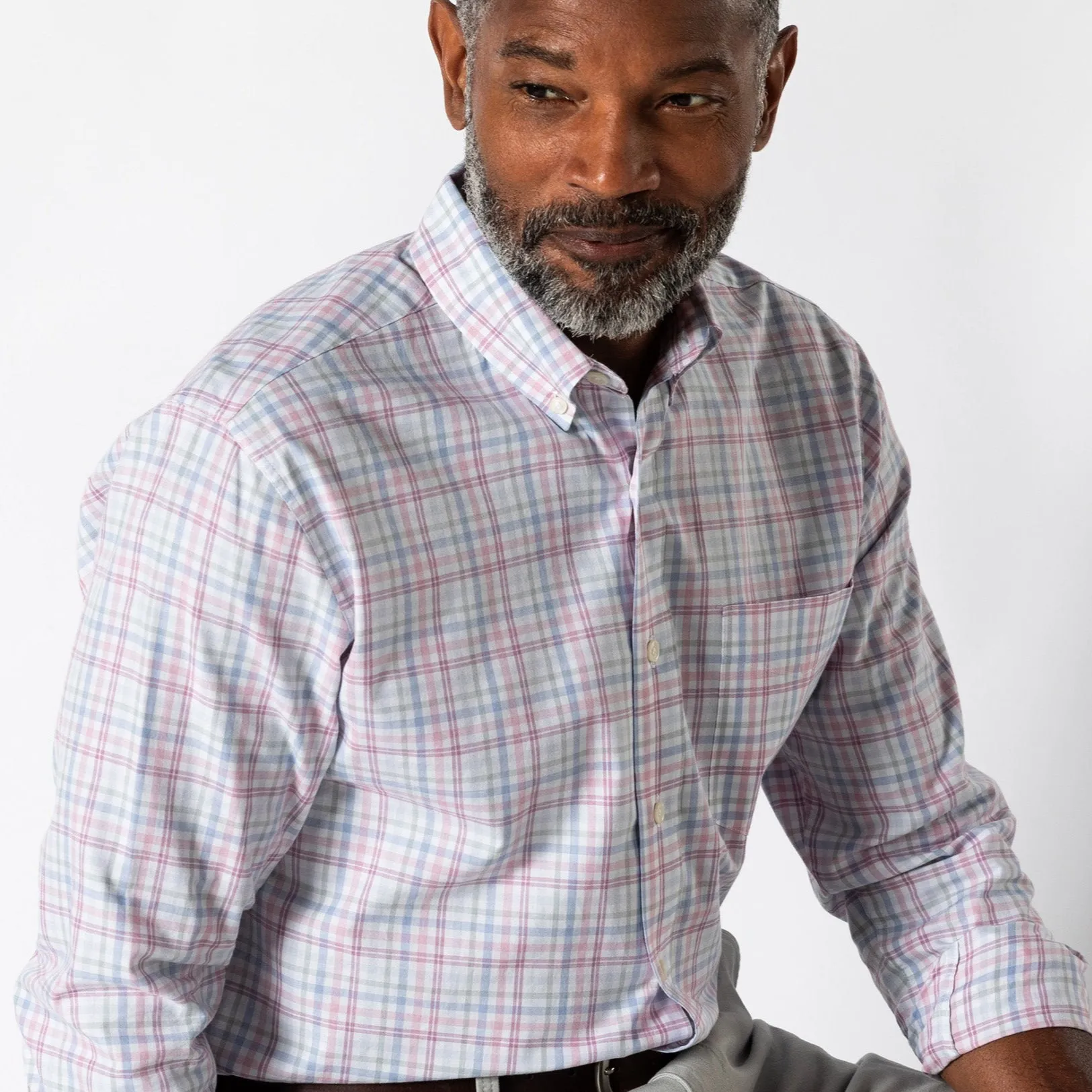 Cotton Twill Sport Shirt - Winston Plaid