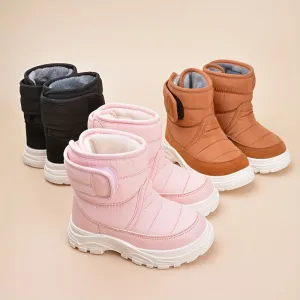 Cozy Girls Solid Snow Boots - Warm Fleece Lined, Non-Slip, Plush Comfy Ankle Boots for Outdoor Hiking, Trekking, and Winter Activities - Soft, Breathable, Water-Resistant, and Easy to Clean