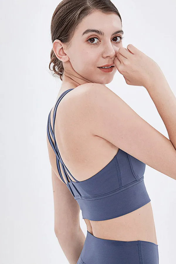 Cozy Solid Color Sports Bra