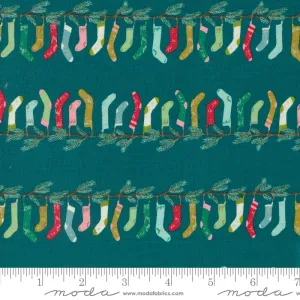Cozy Wonderland, Stocking Stripe in Teal