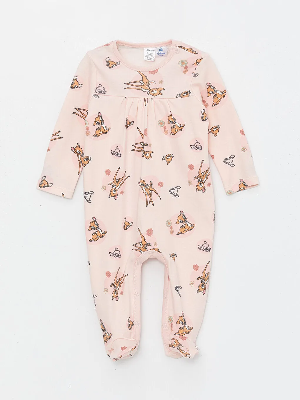 Crew Neck Baby Girl Jumpsuit (0-12 Months With Booties, 12 Months  Without Booties)
