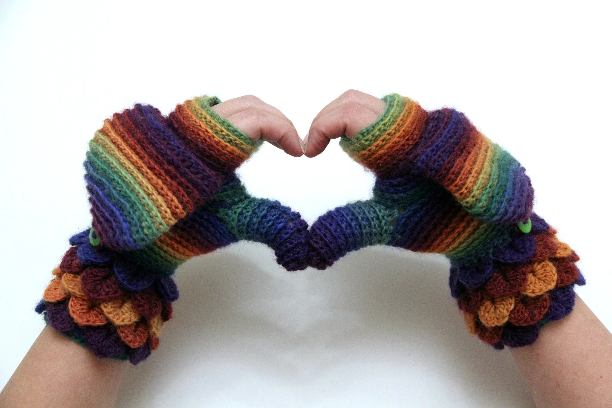 Crocodile Stitch Convertible Mittens