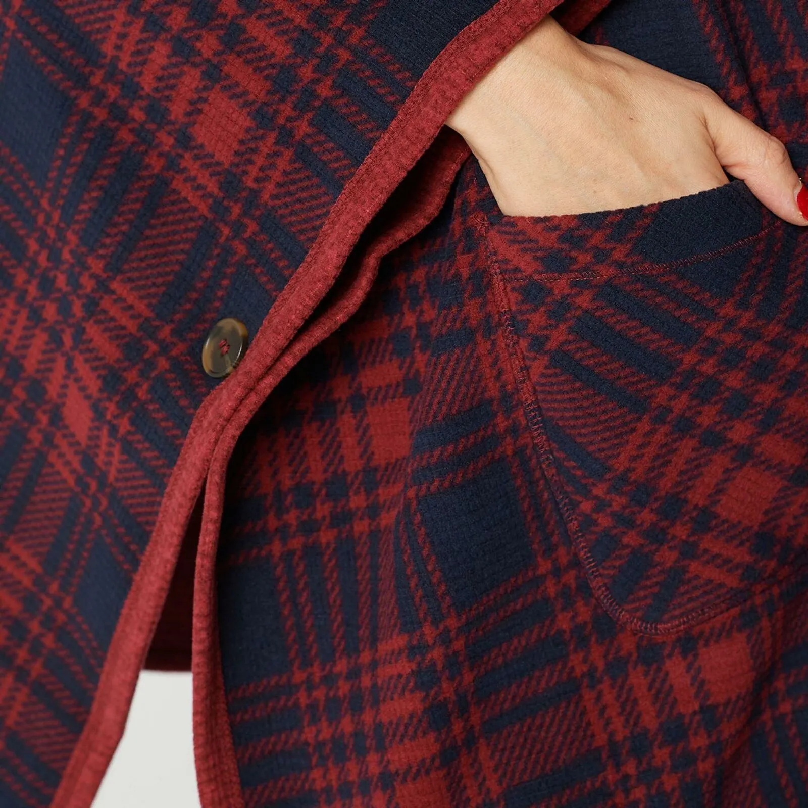 Cuddl Duds Women's Reversible Fleece Hoodie Wrap Jacket
