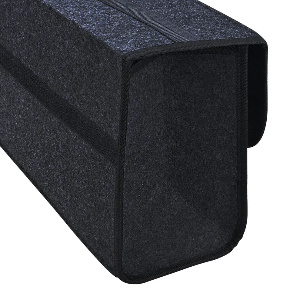 Custom Text For Soft Felt Car Bag Organizer, Compatible with All Cars, Folding Car Storage Box Non Slip Fireproof Car Trunk Organizer PE12990
