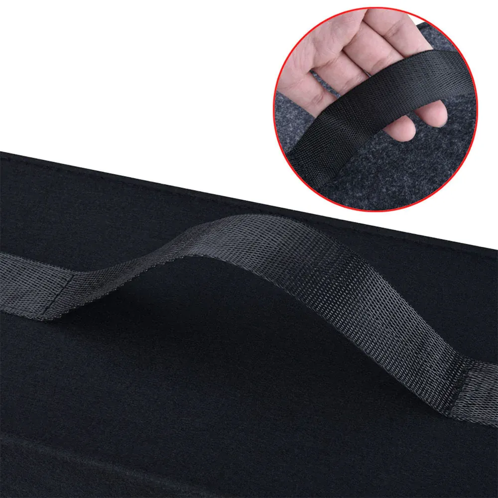 Custom Text For Soft Felt Car Bag Organizer, Compatible with All Cars, Folding Car Storage Box Non Slip Fireproof Car Trunk Organizer PE12990