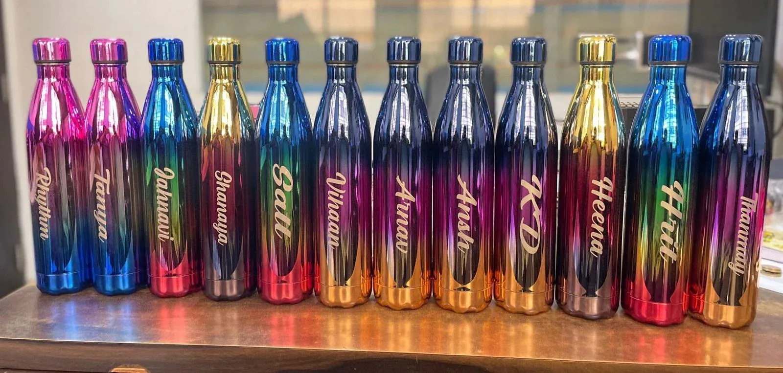 Customized Rainbow Stainless Steel Water Bottles