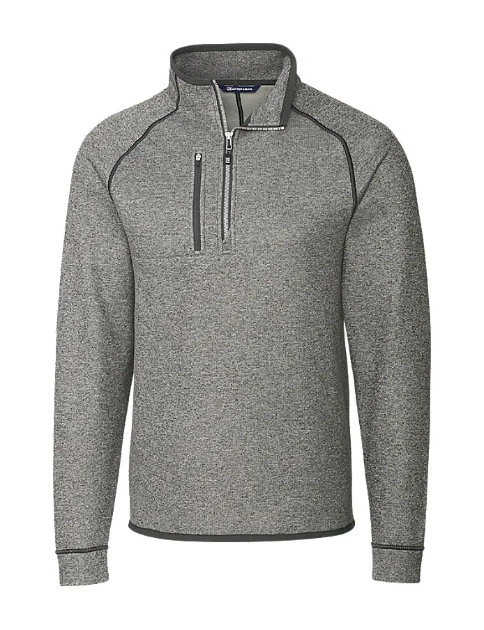 Cutter & Buck Men's Mainsail Sweater-Knit  Half Zip Pullover Jacket