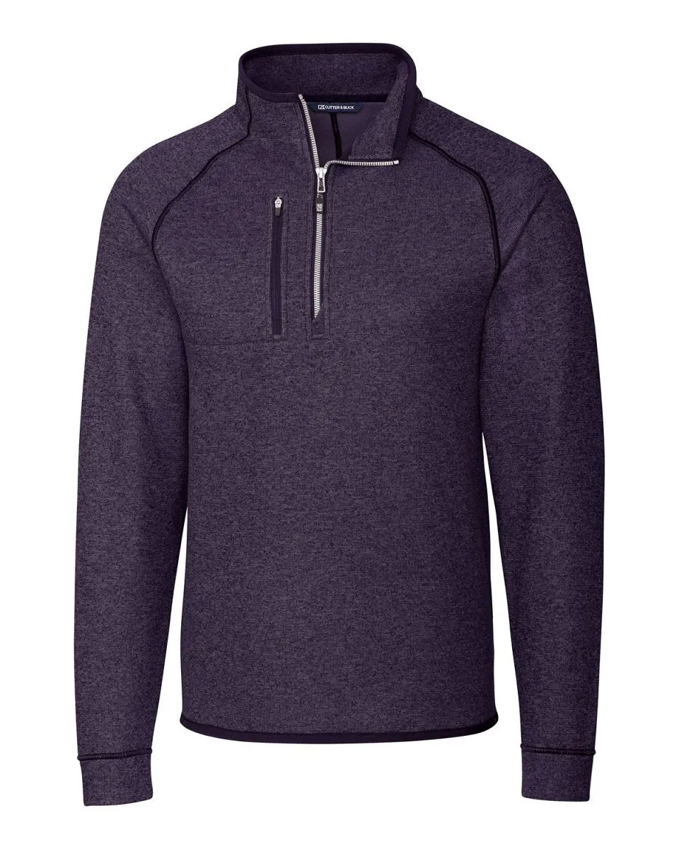 Cutter & Buck Men's Mainsail Sweater-Knit  Half Zip Pullover Jacket