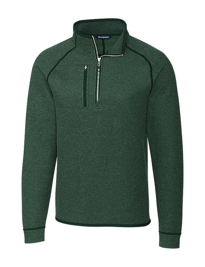 Cutter & Buck Men's Mainsail Sweater-Knit  Half Zip Pullover Jacket
