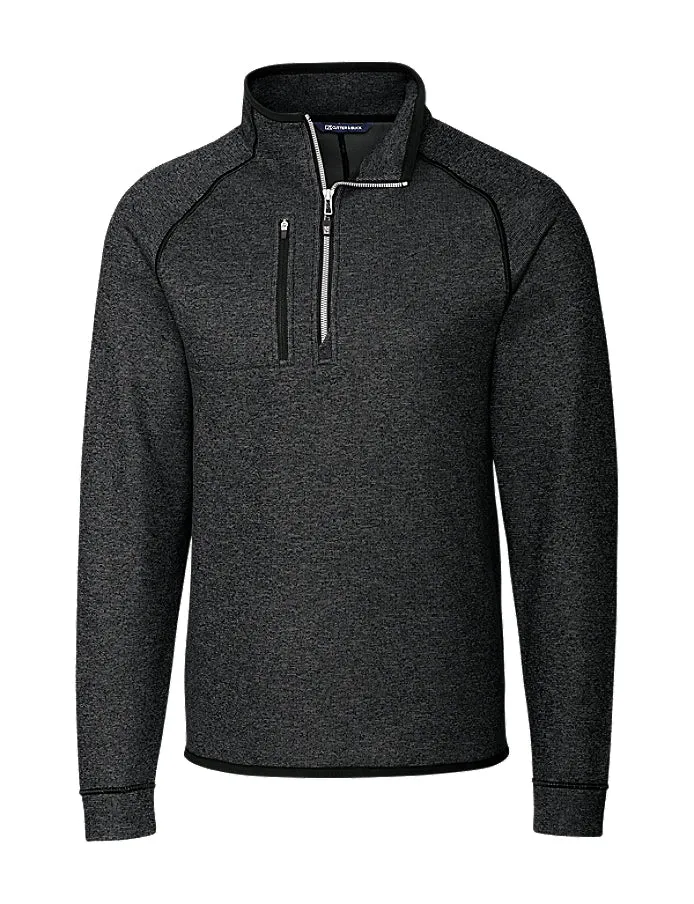 Cutter & Buck Men's Mainsail Sweater-Knit  Half Zip Pullover Jacket