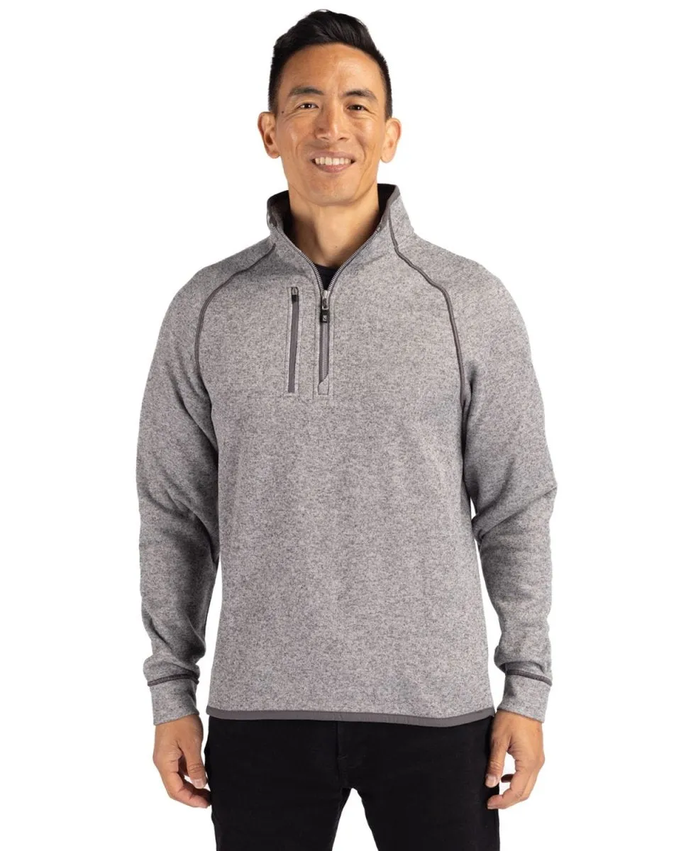 Cutter & Buck Men's Mainsail Sweater-Knit  Half Zip Pullover Jacket