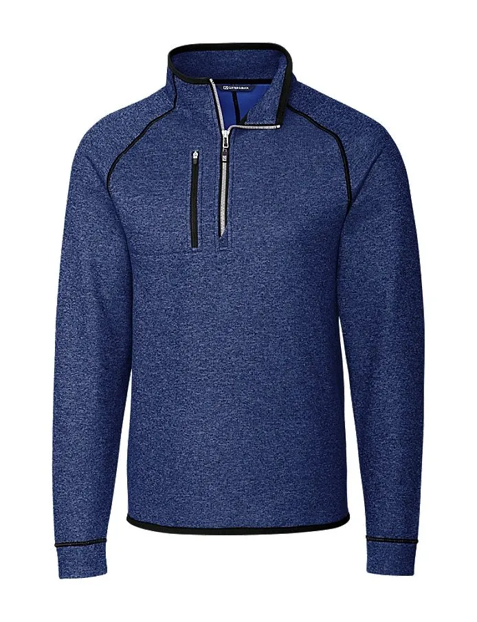 Cutter & Buck Men's Mainsail Sweater-Knit  Half Zip Pullover Jacket