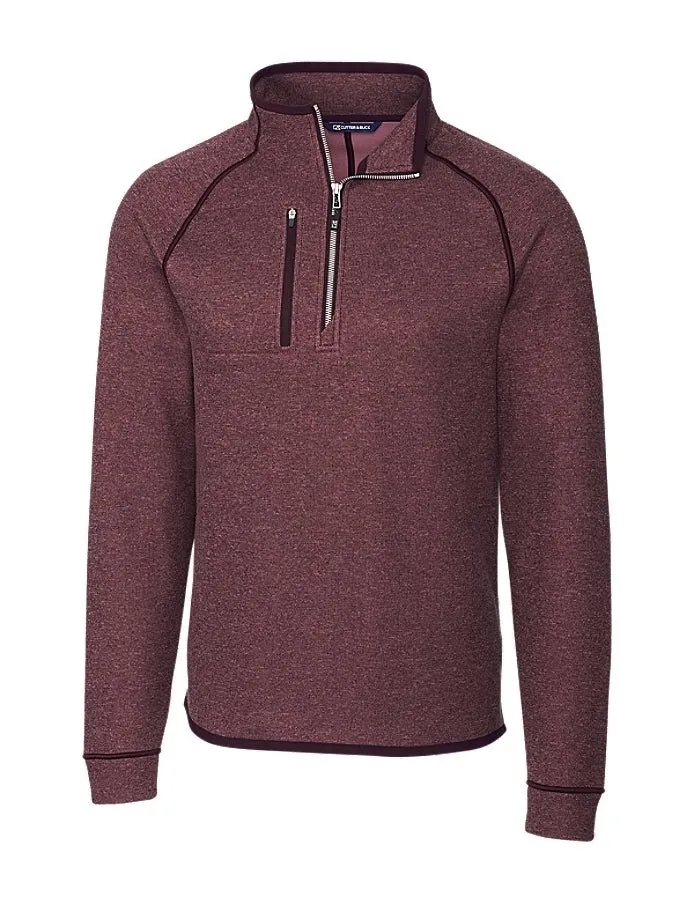 Cutter & Buck Men's Mainsail Sweater-Knit  Half Zip Pullover Jacket