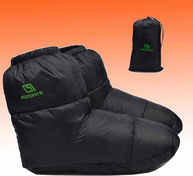 Down Booties Warm Socks Ultralight Sleeping Sock for Camping, Backpacking - Camp Sleeping Bag Tent Down Foot Warmer for Men & Women