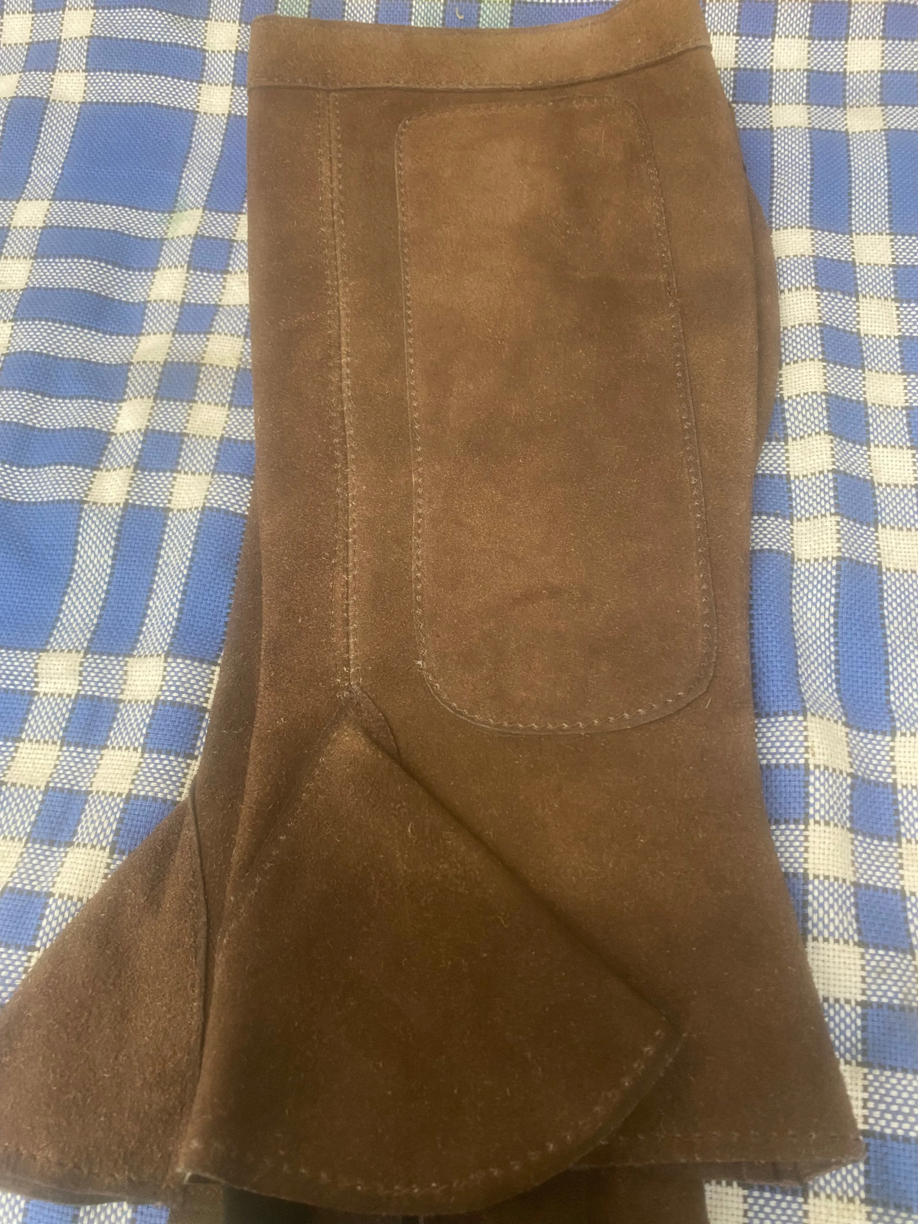 Dublin brown suede Velcro chaps 🟢