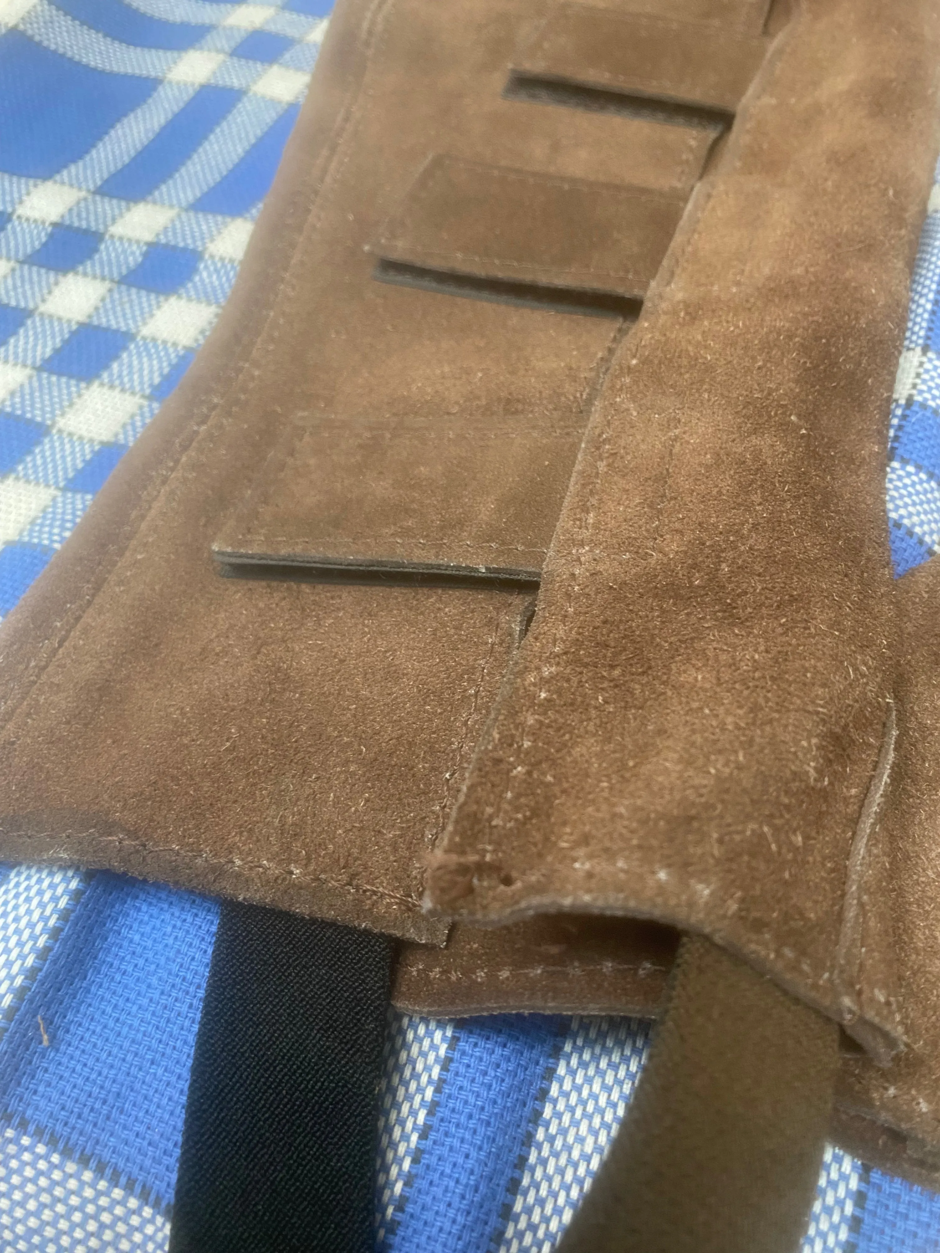 Dublin brown suede Velcro chaps 🟢