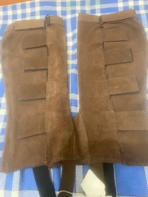 Dublin brown suede Velcro chaps 🟢