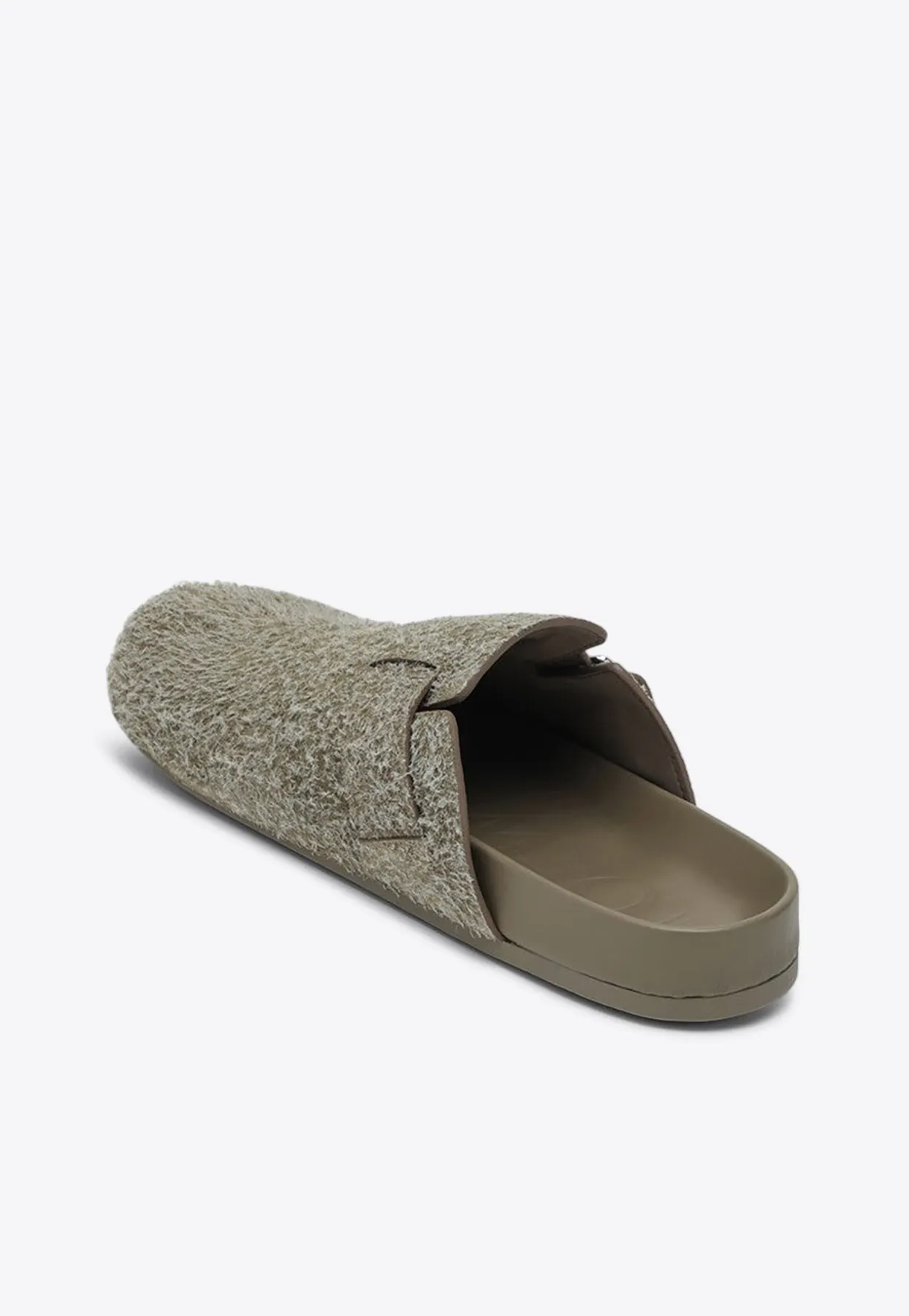 Ease Buckle Brushed Suede Clogs