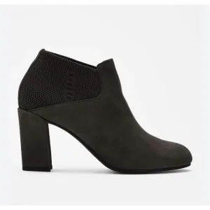 Eileen Fisher Marcy Suede Bootie Stretch Knit Black Size 10