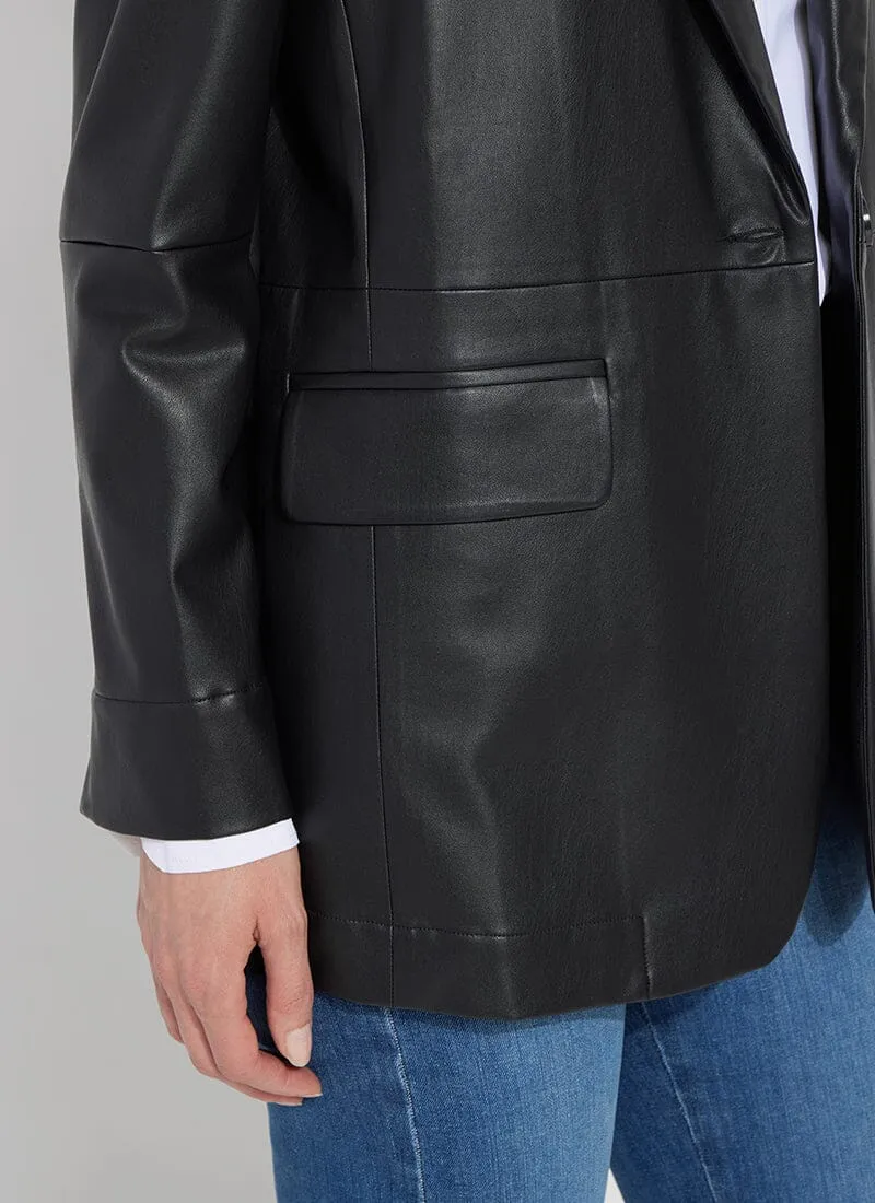 Eira Vegan Leather Blazer