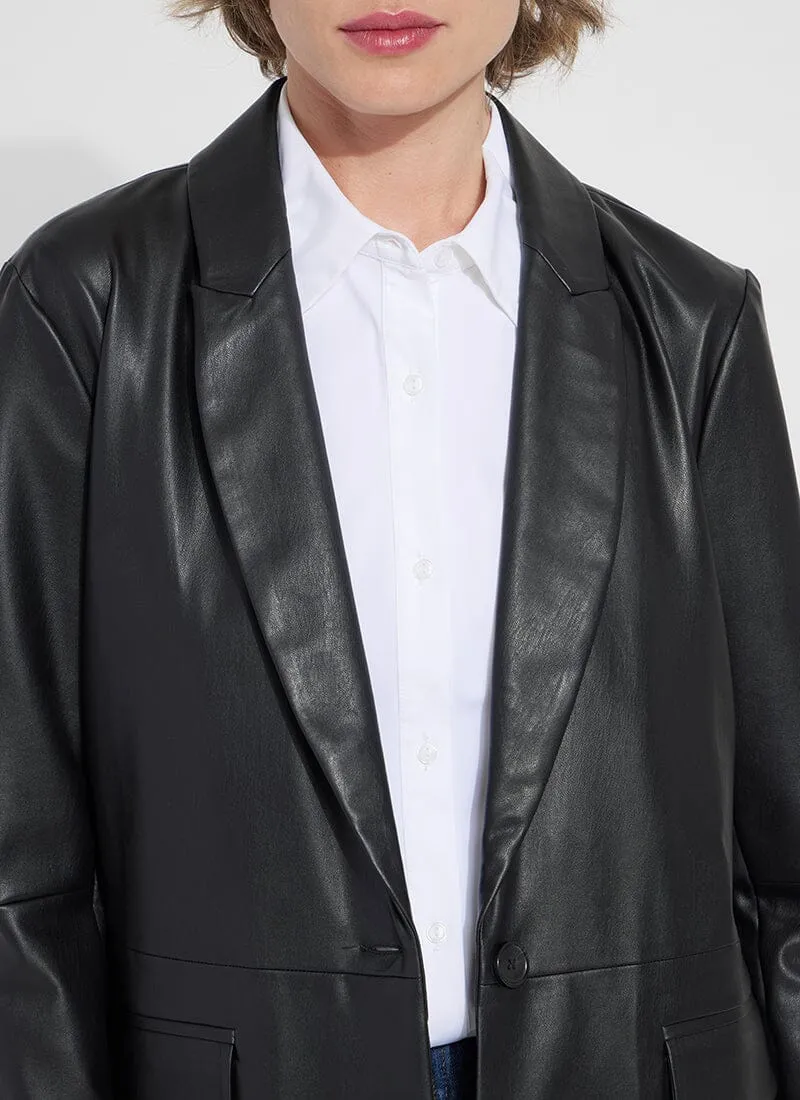 Eira Vegan Leather Blazer