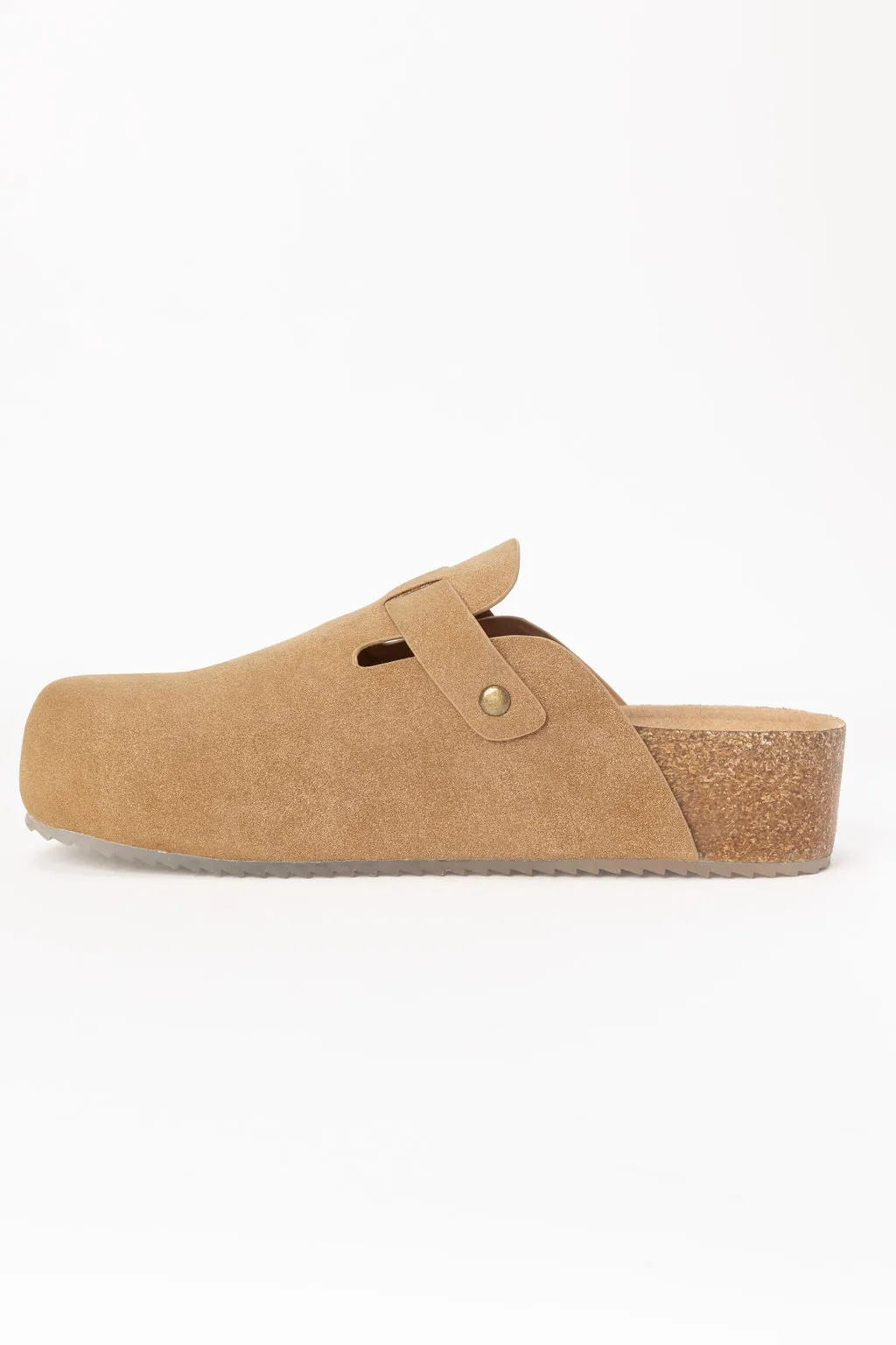 Elyse Suede Taupe Clogs SALE