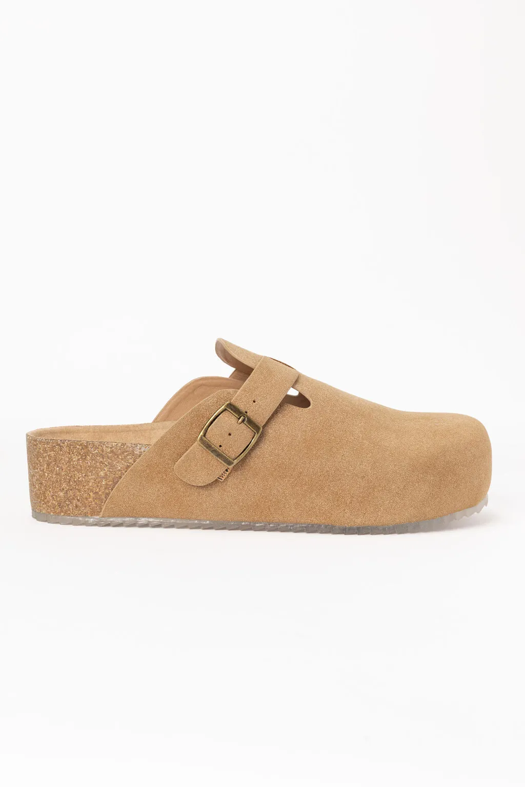 Elyse Suede Taupe Clogs SALE