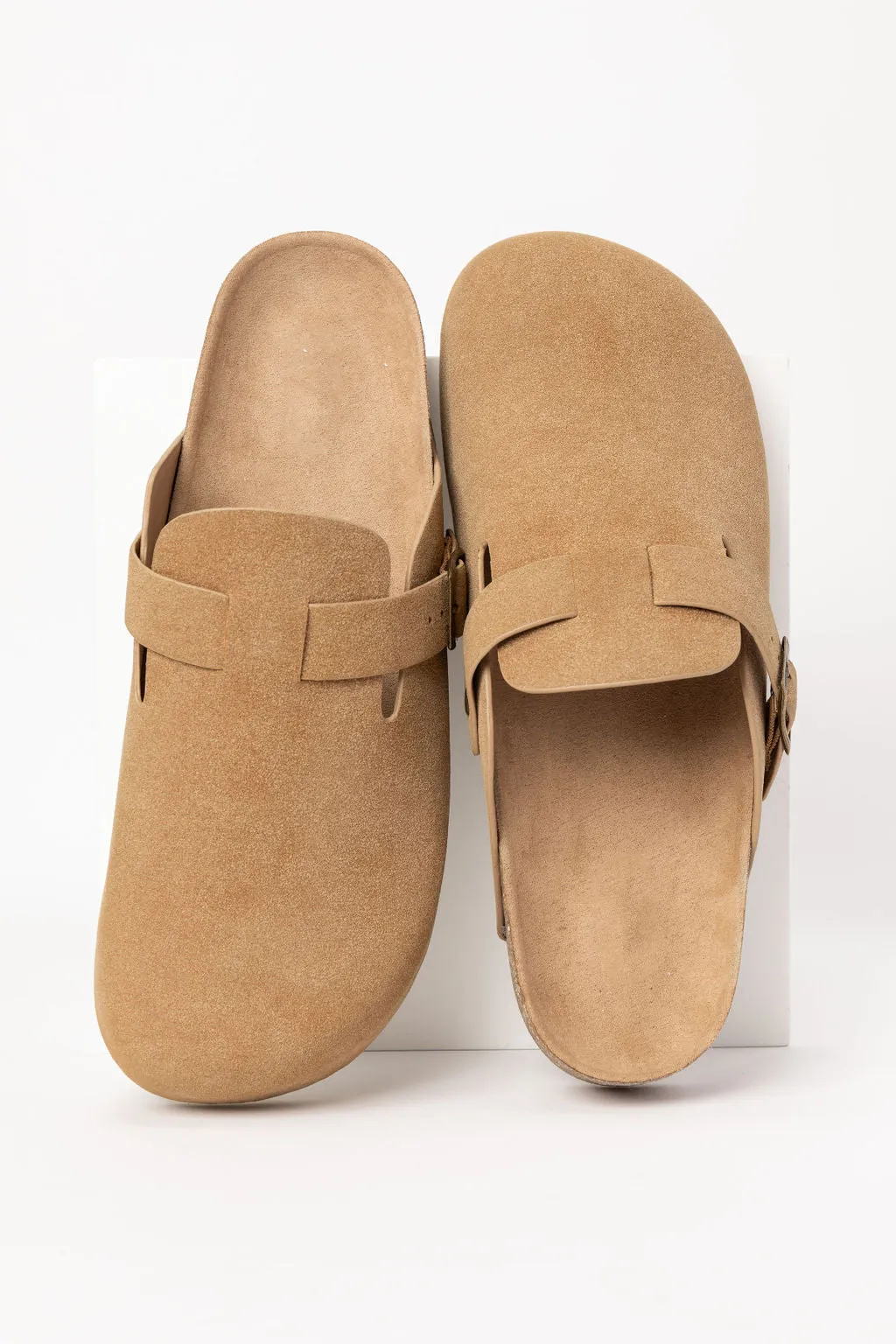 Elyse Suede Taupe Clogs SALE