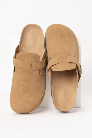 Elyse Suede Taupe Clogs SALE