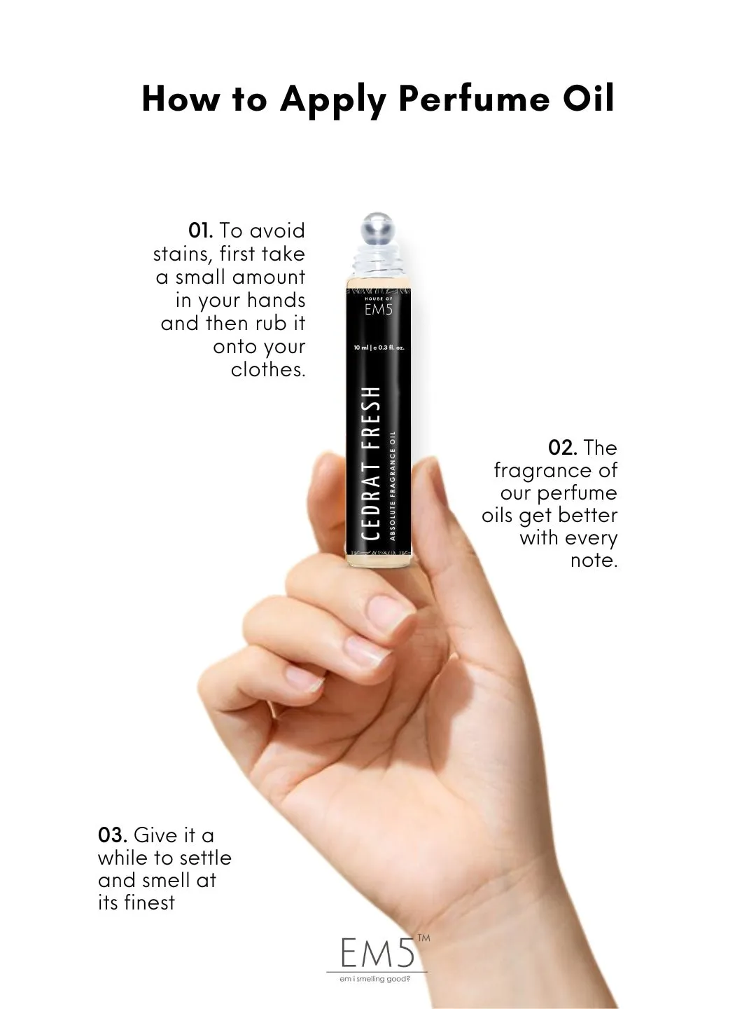 EM5™ Cedrat Fresh Perfume Oil Roll On (Attar) 90% Concentrate Non-Alcoholic for Men and Women, Strong and Long Lasting | Woody Citrus Aromatic Warm Spicy  | 10ml Roll-On Easy to Carry and Travel Friendly