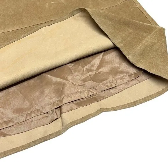 Etcetera WMNS 4 Suede Beige Midi Skirt Modest Pencil Straight Spring Leather