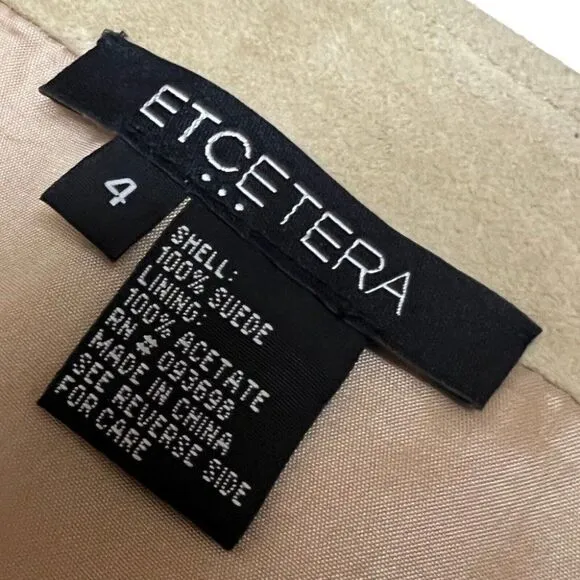 Etcetera WMNS 4 Suede Beige Midi Skirt Modest Pencil Straight Spring Leather