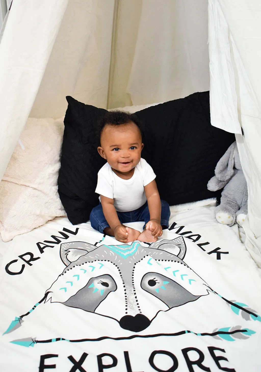 Explore Raccoon Cozy Baby Blanket - Wholesale
