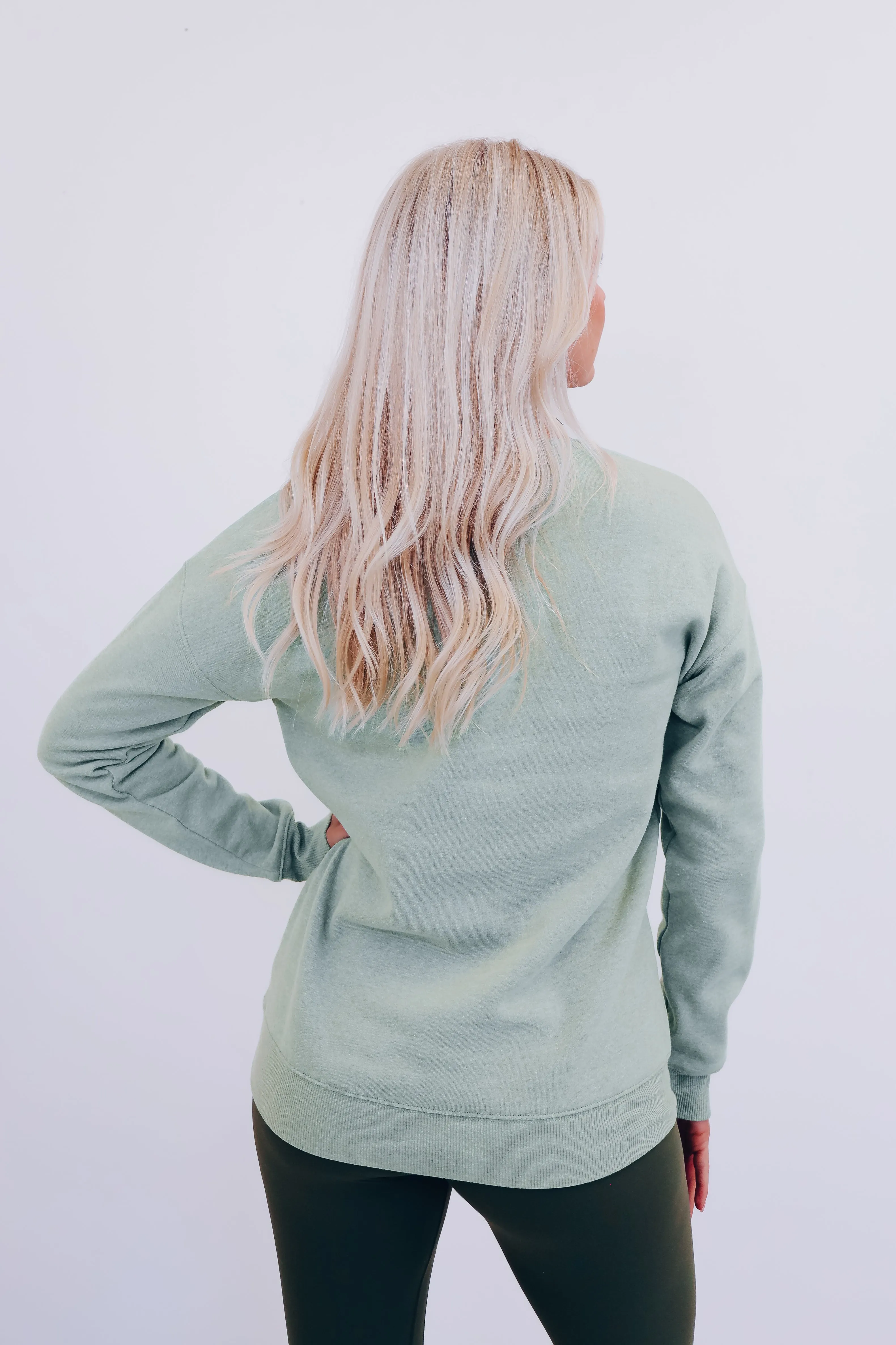 Fall Vibes Graphic Sweatshirt - Olive