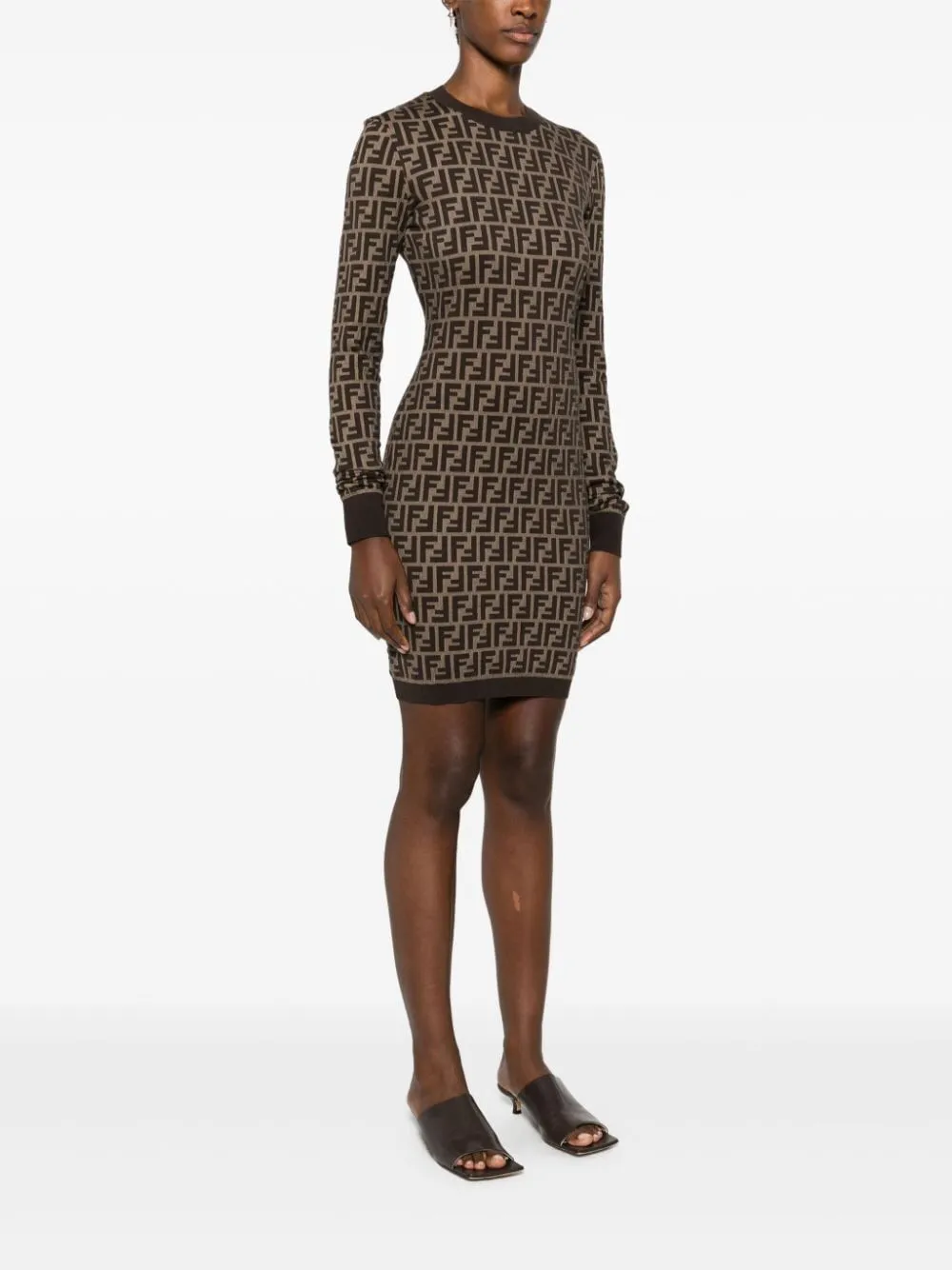 FENDI Chic Long Sleeved Mini Dress