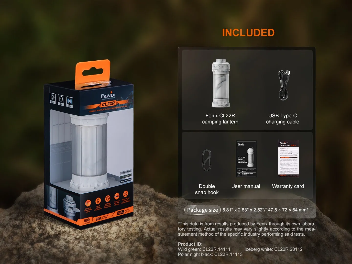 FENIX Rechargeable Lantern CL22R - White