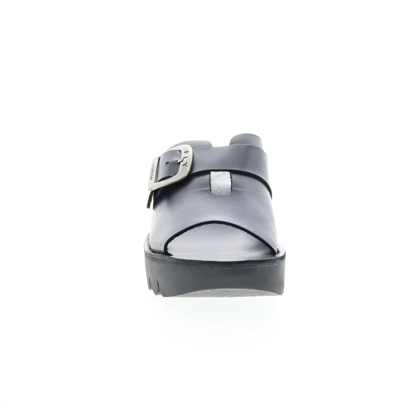 Fly London Cozy COZY445FLY-000 Womens Black Leather Heeled Sandals Shoes