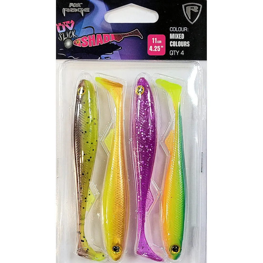 Fox Rage Slick Shad Mixed UV Colours