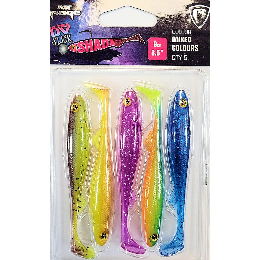 Fox Rage Slick Shad Mixed UV Colours