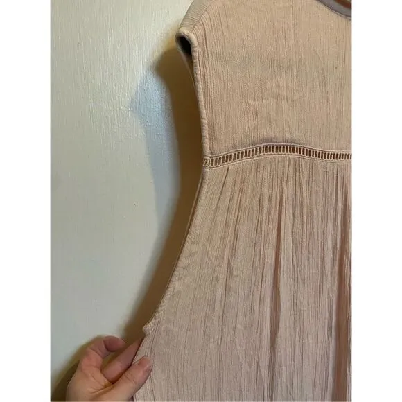 Free People Women's Pretty Cozy Lace Trim Maxi Dress Size S