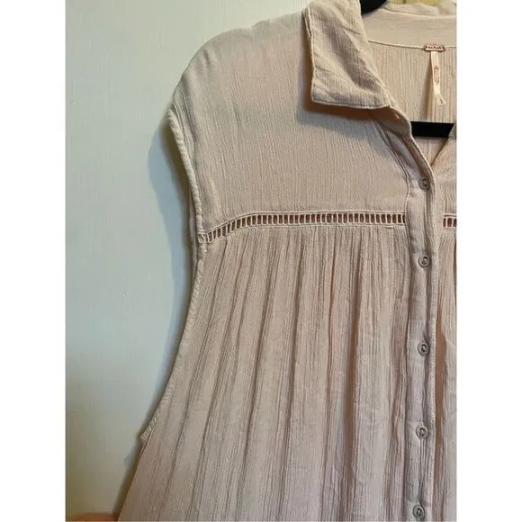 Free People Women's Pretty Cozy Lace Trim Maxi Dress Size S