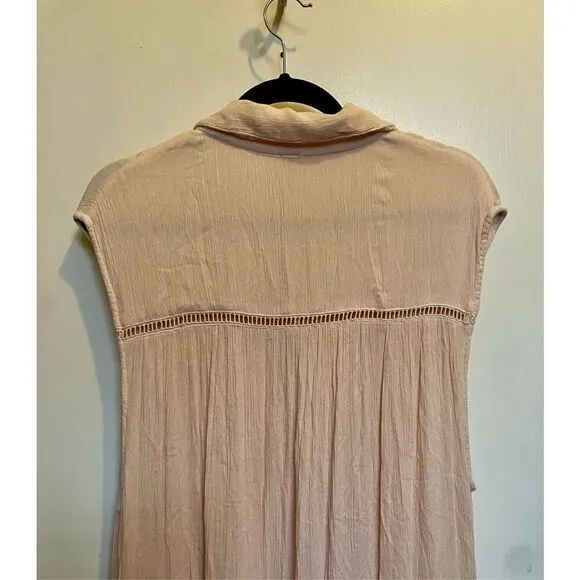 Free People Women's Pretty Cozy Lace Trim Maxi Dress Size S