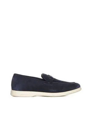 Gancini suede loafers