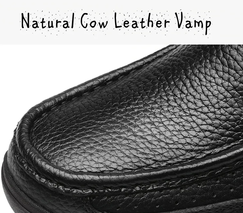 Genuine Leather Shoes Men Oxford Slip On Comfortable Quality Loafers GL-01