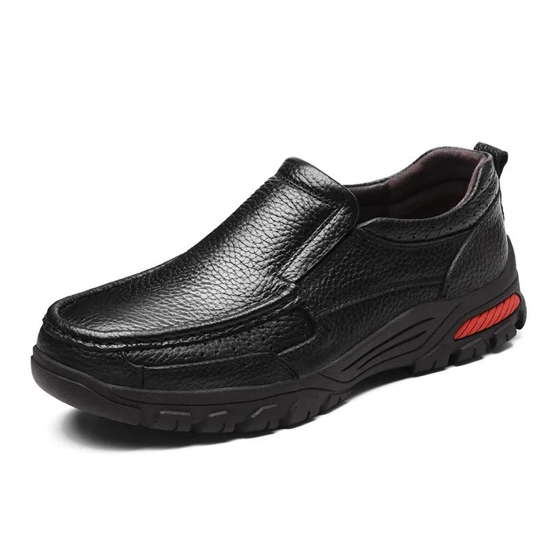 Genuine Leather Shoes Men Oxford Slip On Comfortable Quality Loafers GL-01