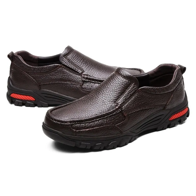 Genuine Leather Shoes Men Oxford Slip On Comfortable Quality Loafers GL-01