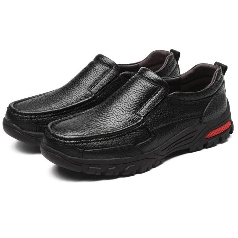 Genuine Leather Shoes Men Oxford Slip On Comfortable Quality Loafers GL-01