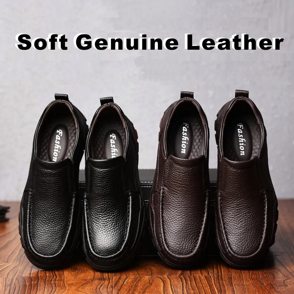 Genuine Leather Shoes Men Oxford Slip On Comfortable Quality Loafers GL-01