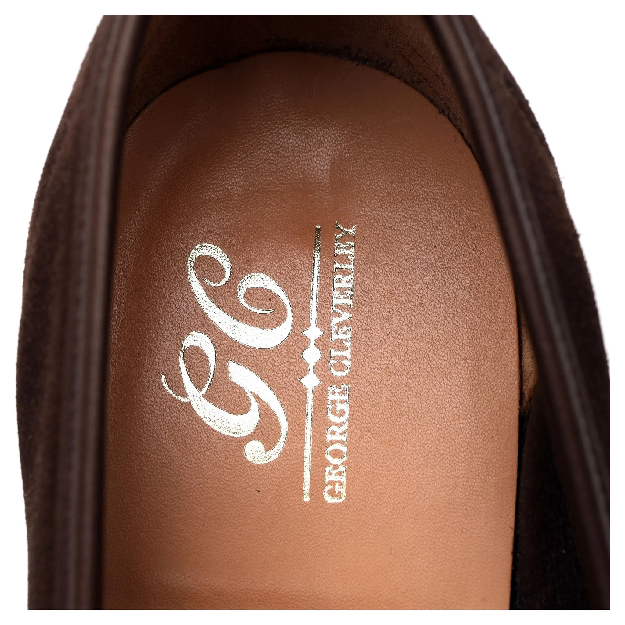 'George' Dark Brown Suede Loafers UK 8 E